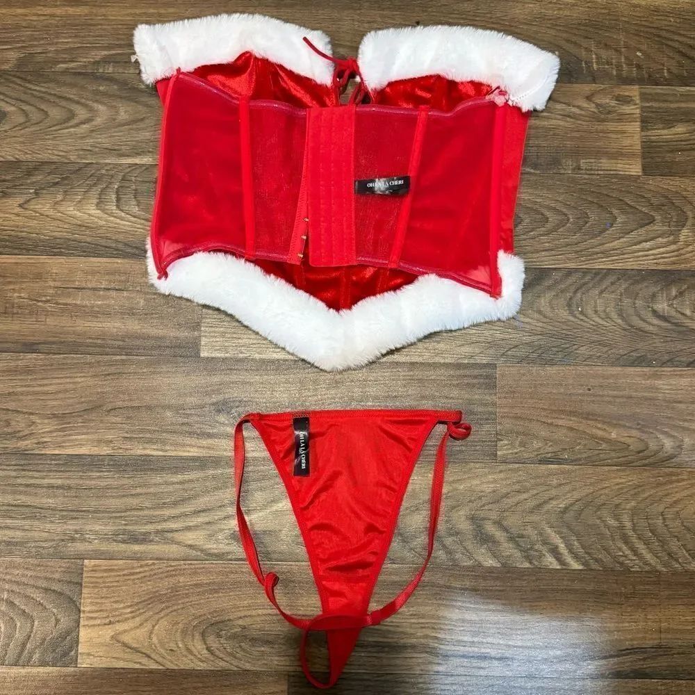 FN Red 2 Piece Lingerie Set - Picture 2 of 2